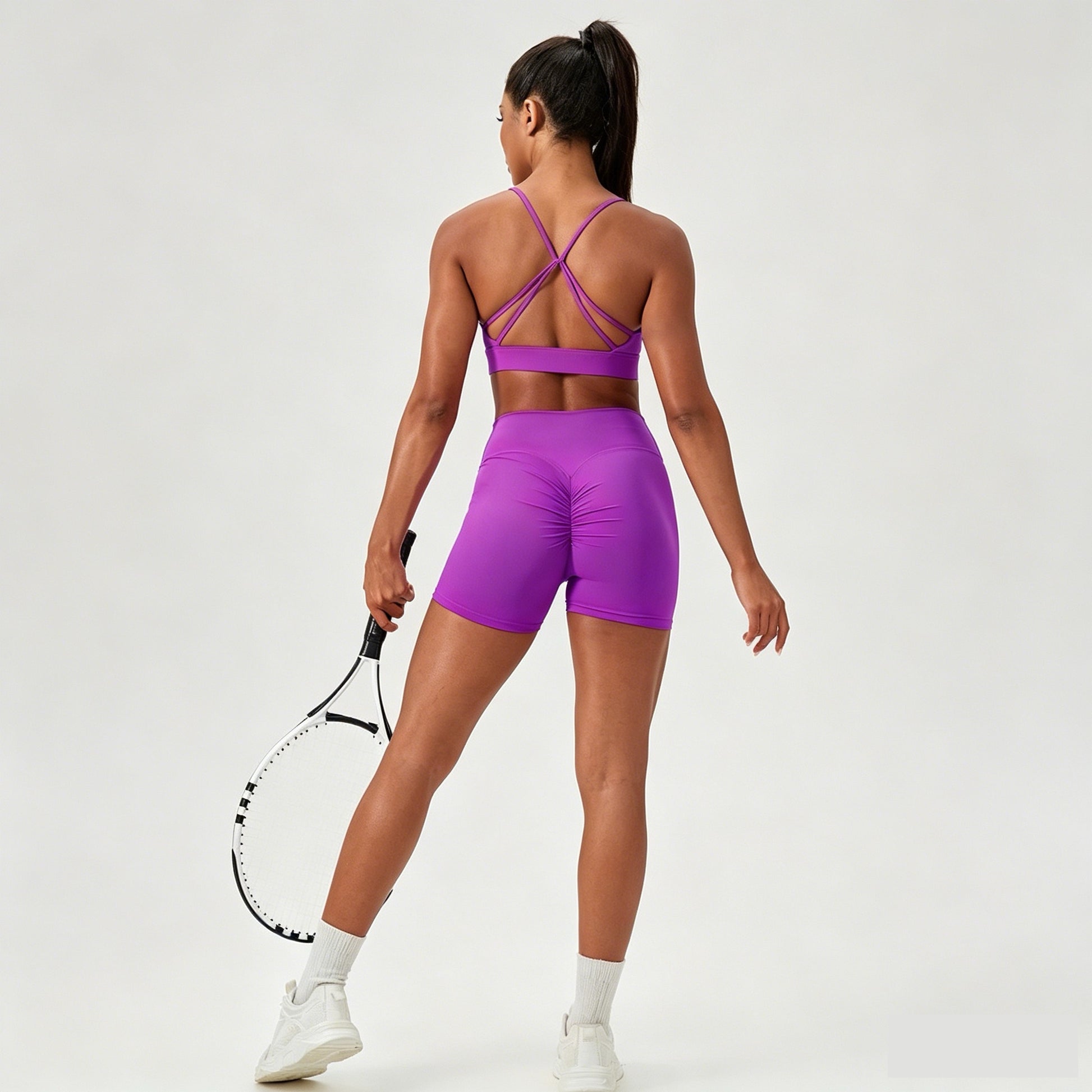 purple workout set for women