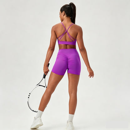 purple workout set for women