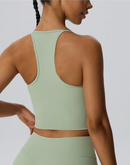 racerback cropped tank top women