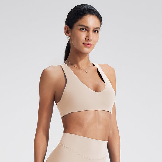 racerback sports bra with removable pads