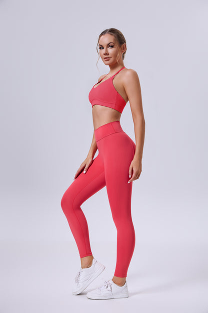 red activewear set for women