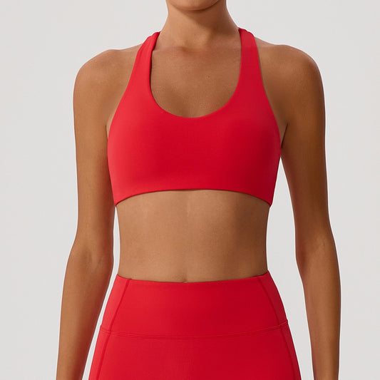 red sports bra for women