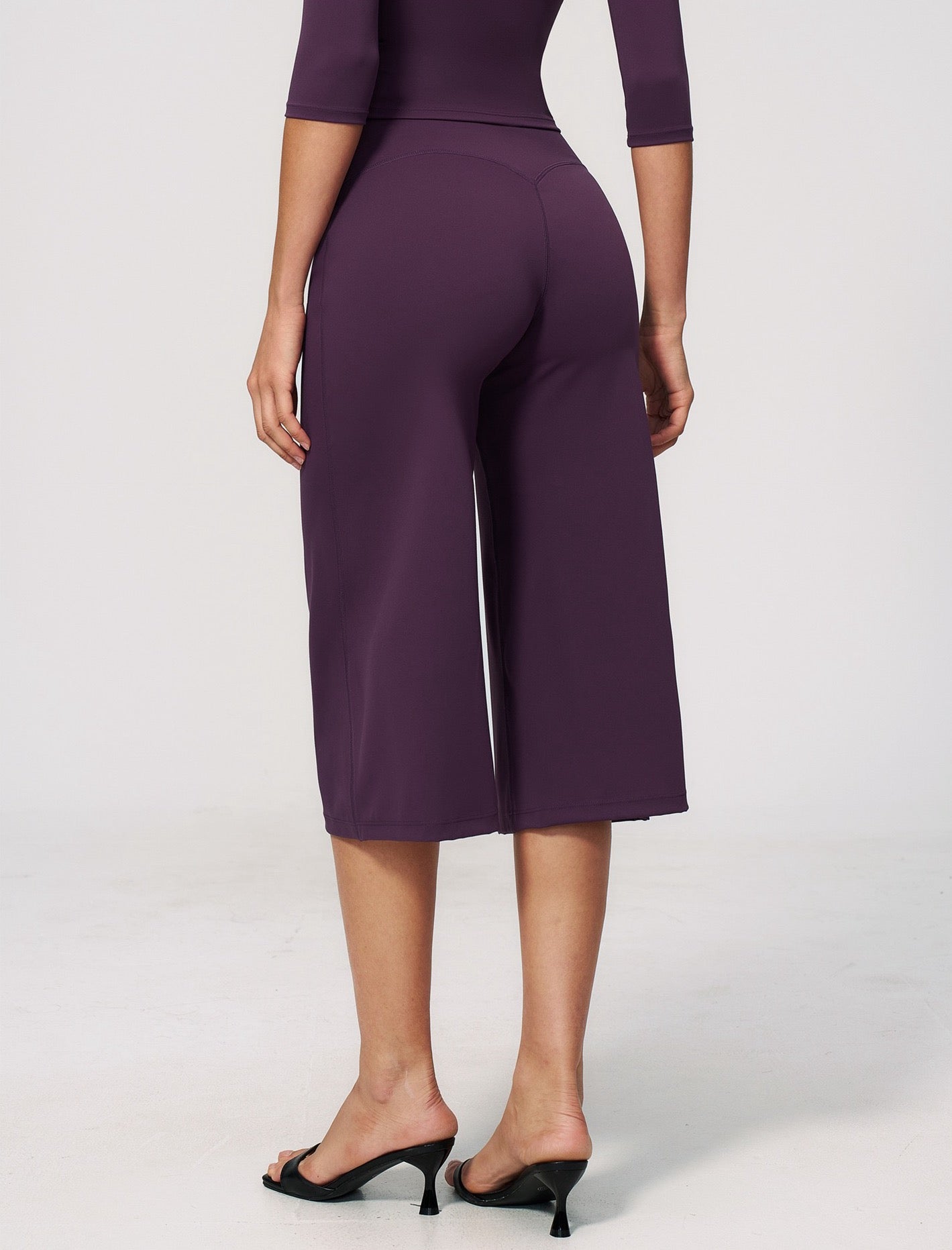relaxed fit yoga pants purple