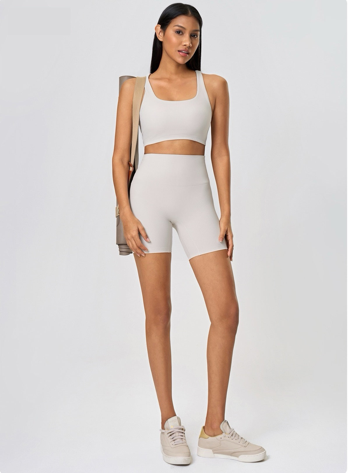 ribbed activewear bra top