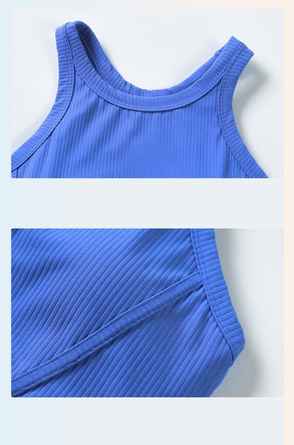 ribbed fabric sports bra in multiple colors