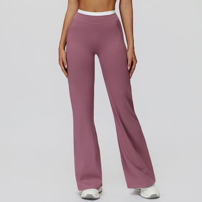 ribbed waist band yoga pants