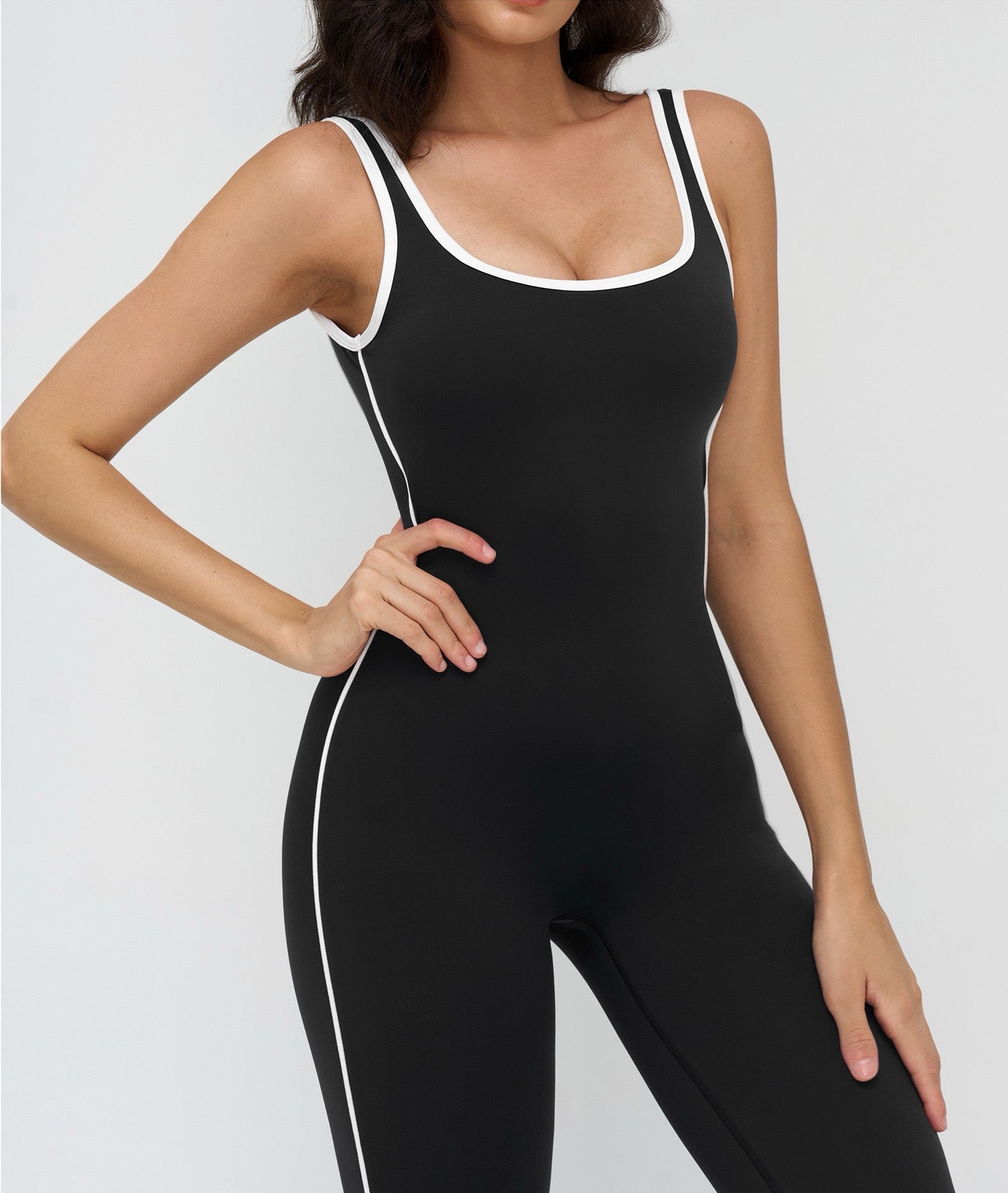 black running workout bodysuit for women