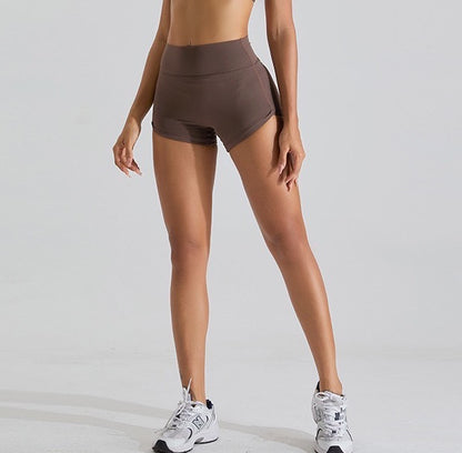 scrunch bum fitness shorts coffee color