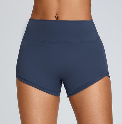 navy blue scrunch bum short shorts for women