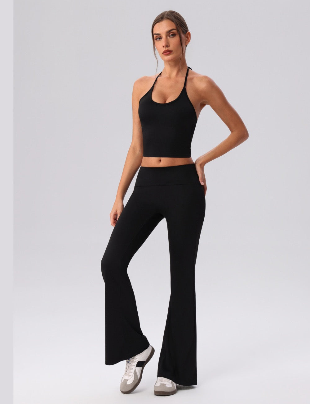 womens black activewear top