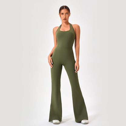 sculpting activewear jumpsuit green