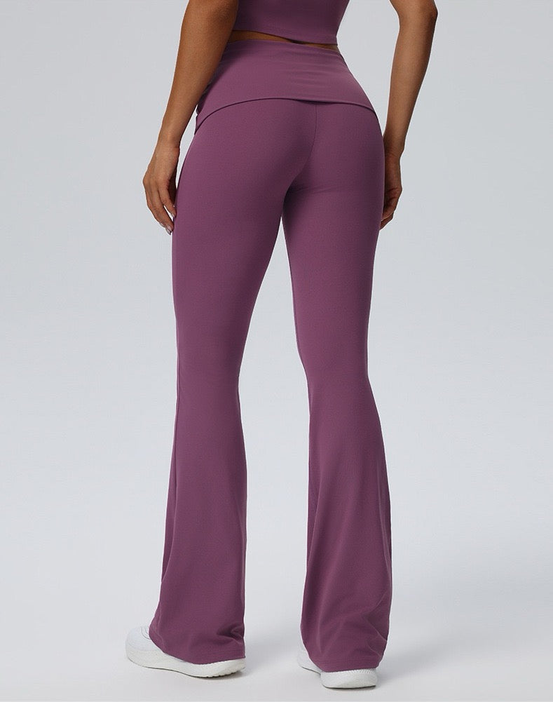 sculpting flare leggings purple
