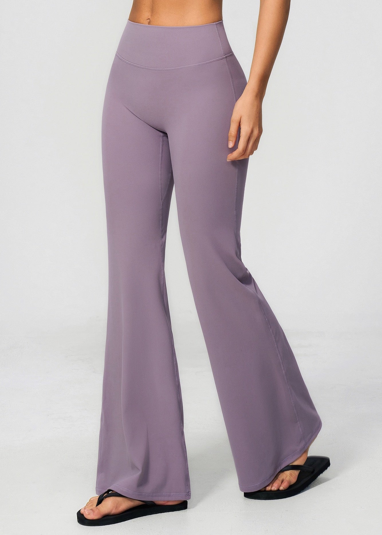 purple flare yoga leggings
