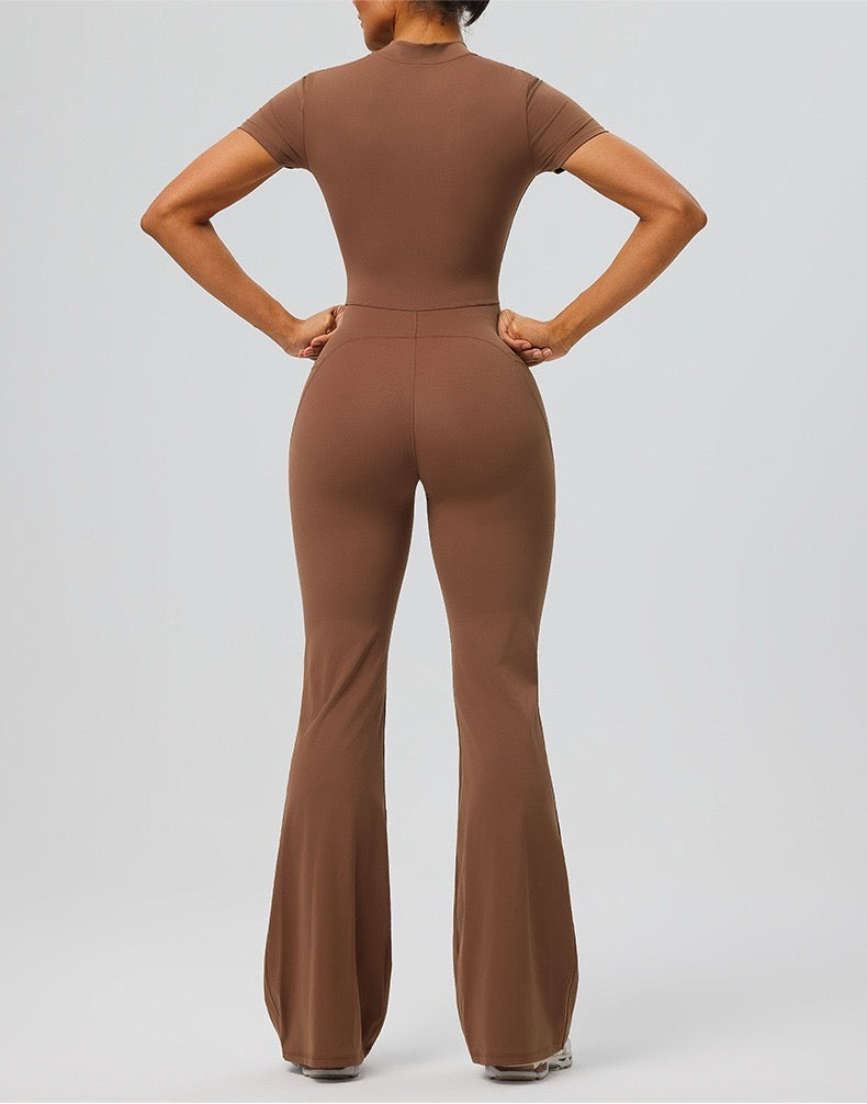 sculpting romper flared pants
