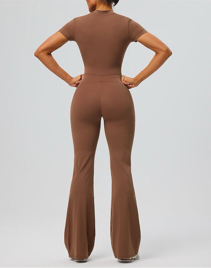 sculpting romper flared pants