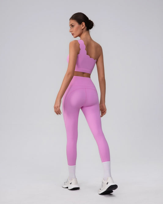 sculpting workout set in pink