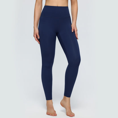 navy blue seamless athleisure leggings