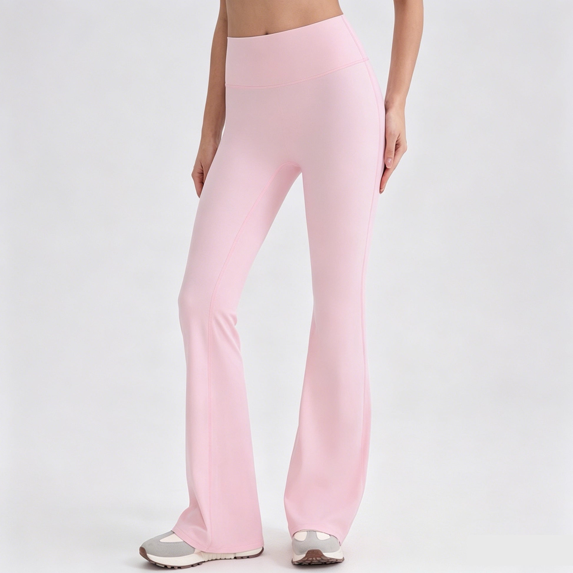 pink seamless front leggings