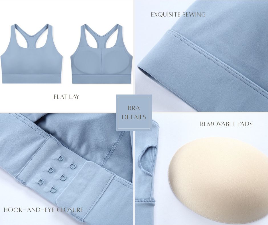 seamless padded workout bra with adjustable fit