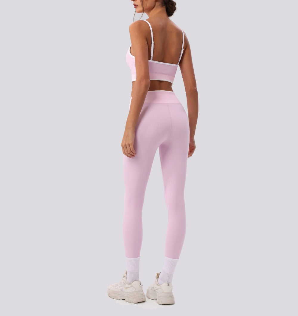 pink seamless leggings for everyday athleisure wear