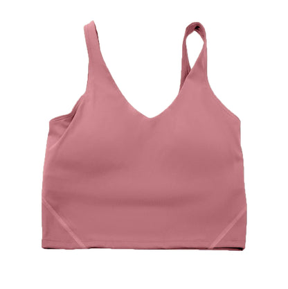 seamless workout top in pink