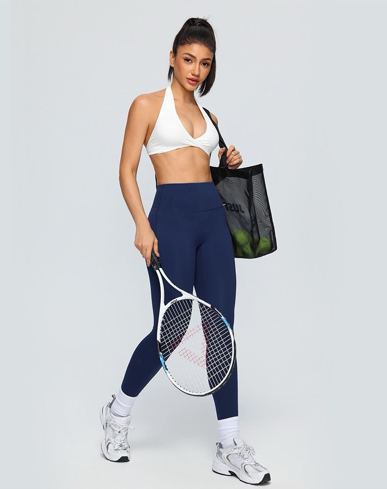 navy blue workout leggings second skin feel