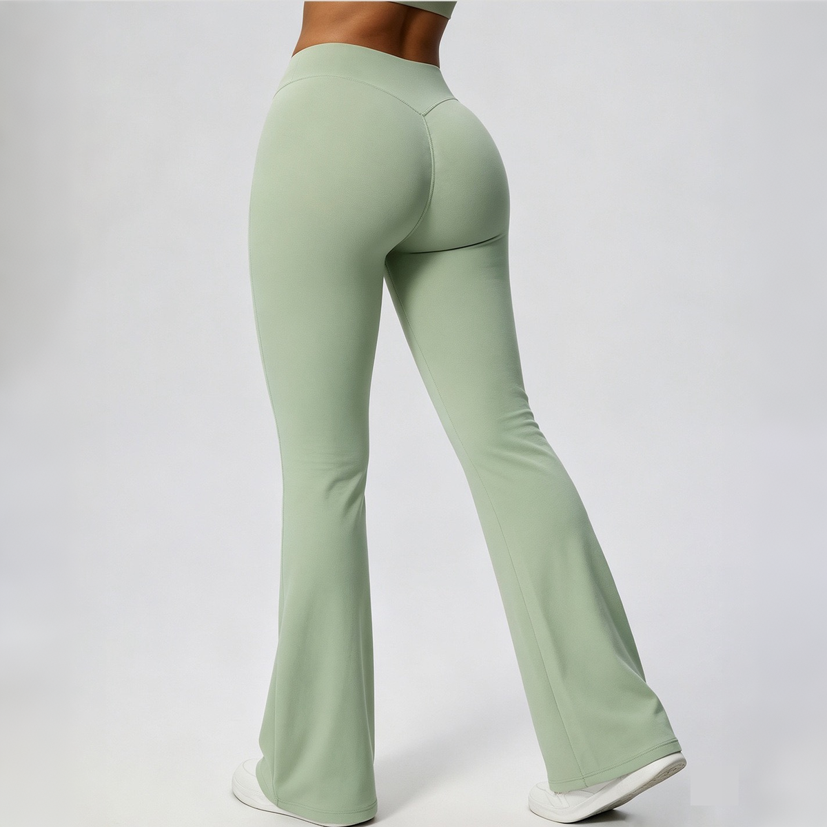 shape enhancing flared leggings