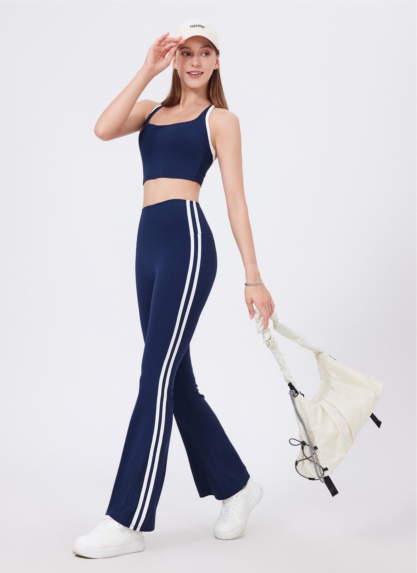 side stripe athleisure pants