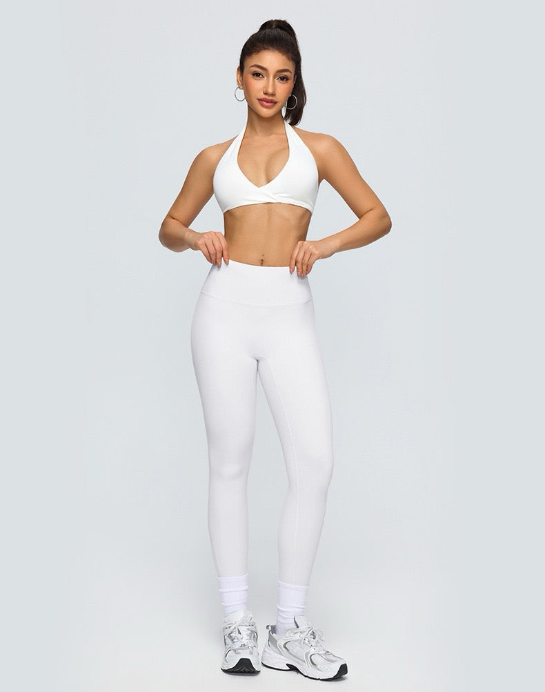 white seamless workout pants