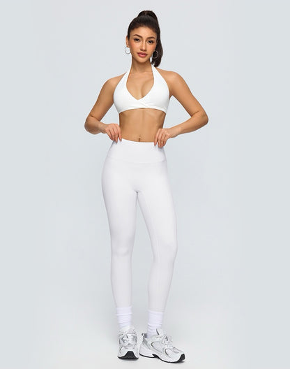 white seamless workout pants