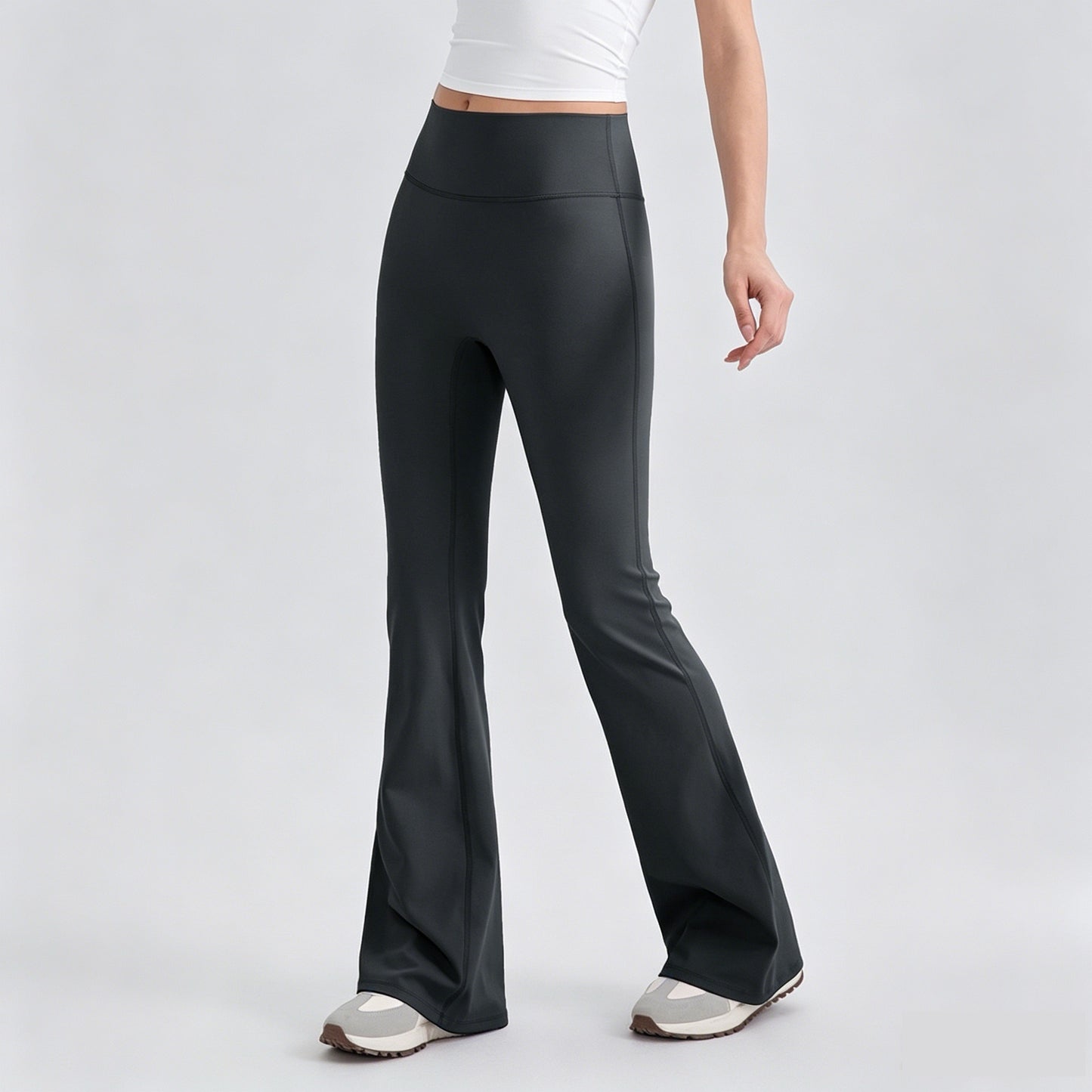 dark grey slim fit flare leggings