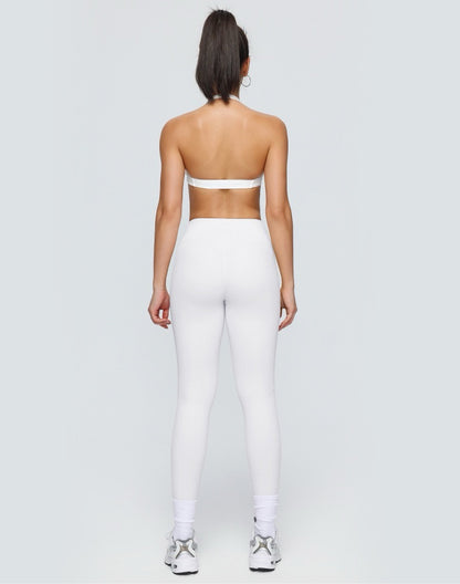 smooth fit gym tights white