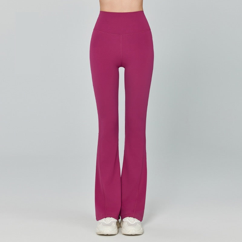 soft flared training pants