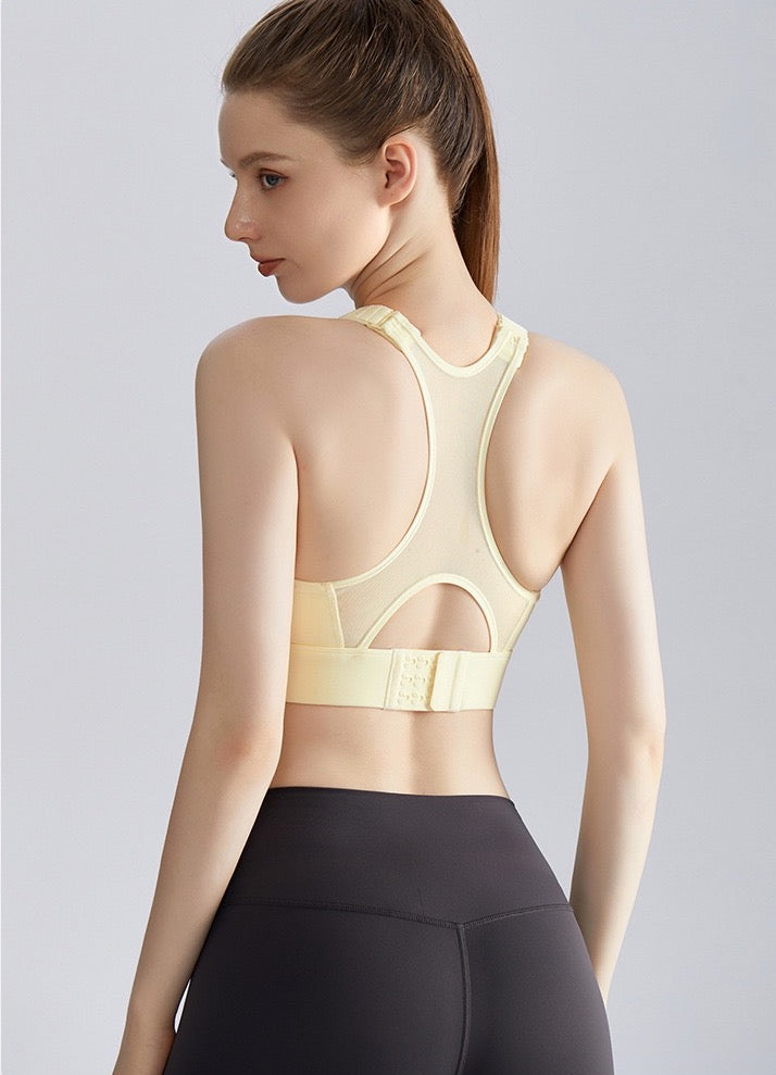 sports bra with hook closure