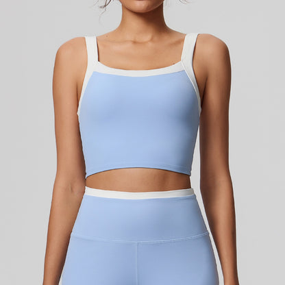 square neck workout top