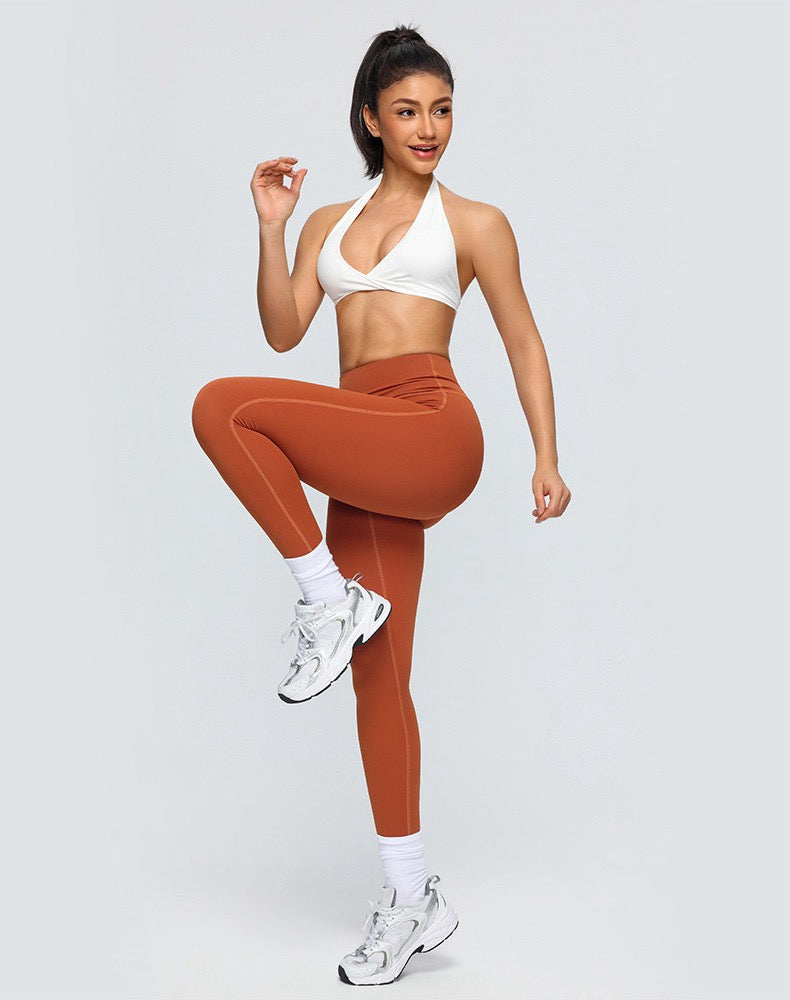 hazelnut colour squat proof activewear leggings