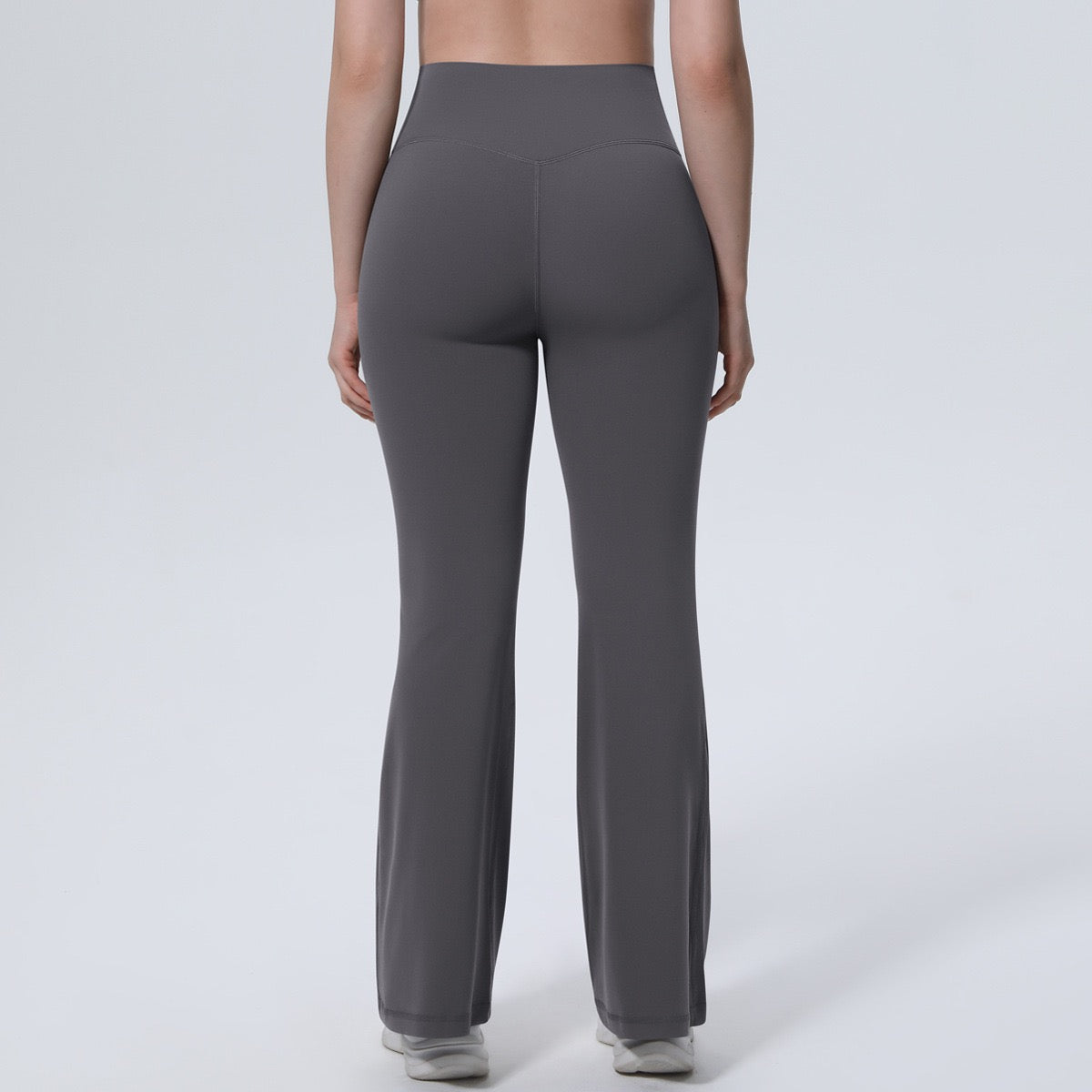 squat proof high waist flare pants neutral color