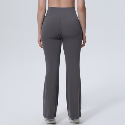 squat proof high waist flare pants neutral color