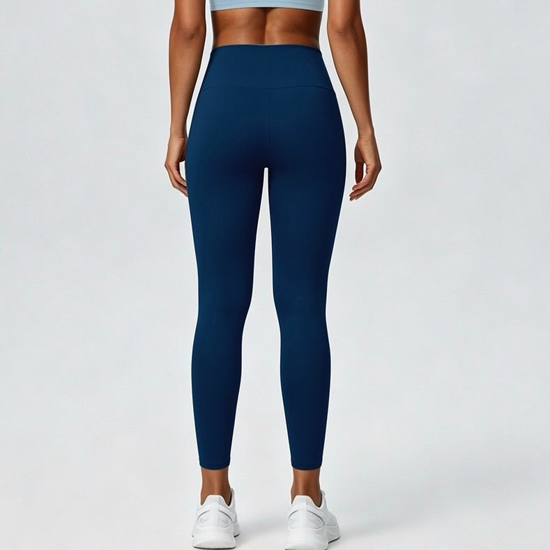 navy blue squat proof high waist leggings