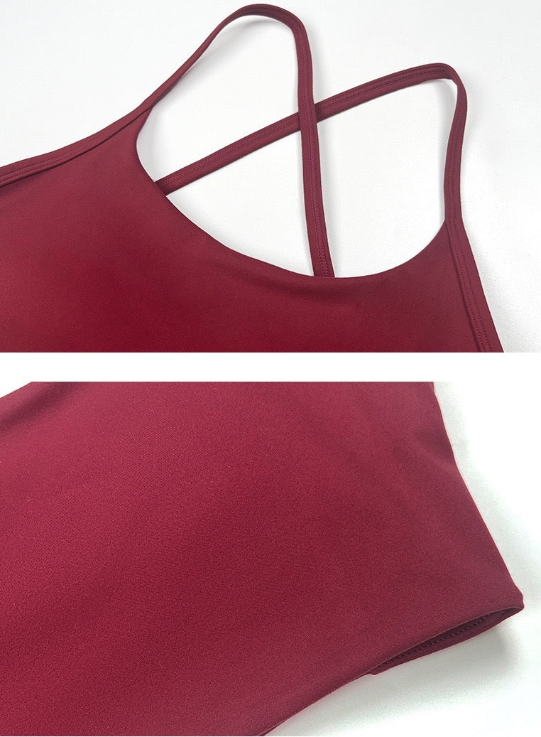 strappy seamless bra for training