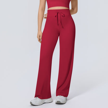 streetwear yoga pants red colour