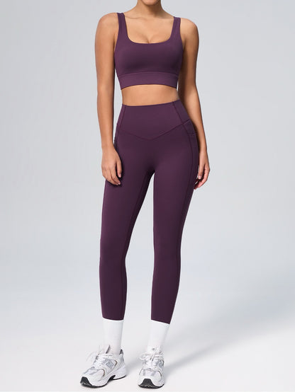 stretchy gym leggings with pockets