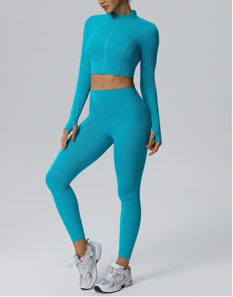 stylish cropped workout jacket for women