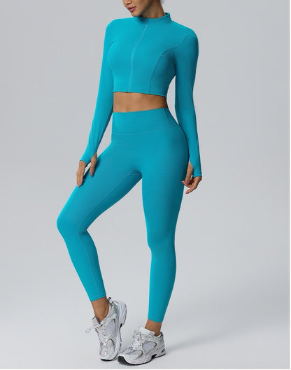 stylish cropped workout jacket for women