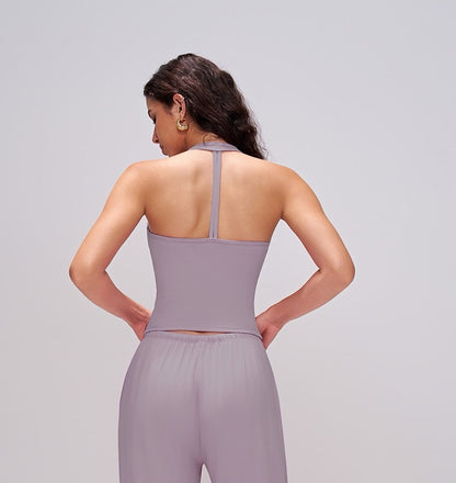 stylish gym outfit top purple