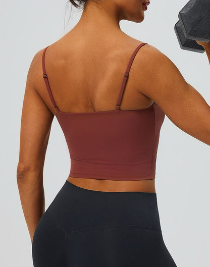stylish solid tone workout bra for women