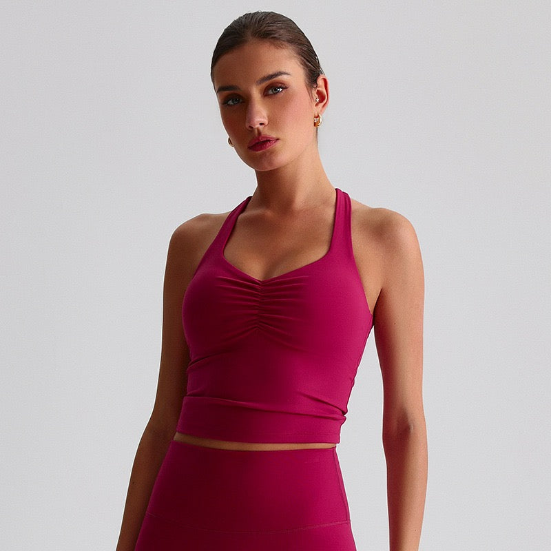 stylish sports crop top for pilates