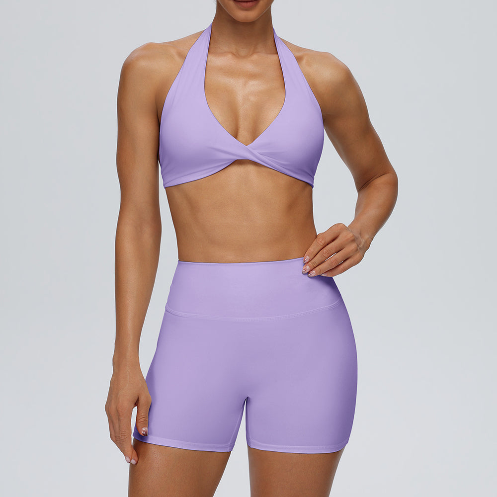 stylish women’s gym set purple