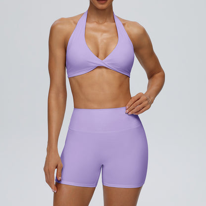 stylish women’s gym set purple