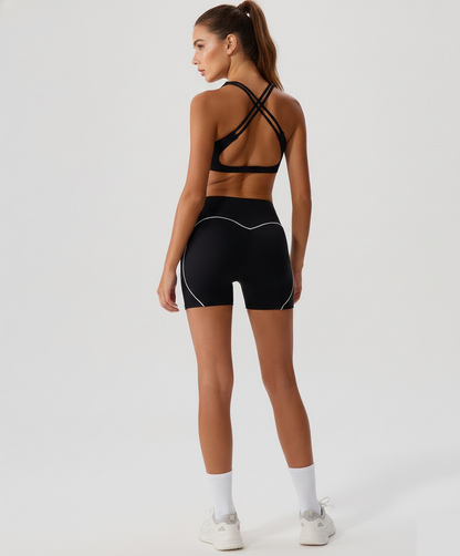 black activewear top for women